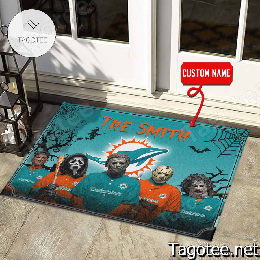 Miami Dolphins NFL Halloween Doormat - Tagotee