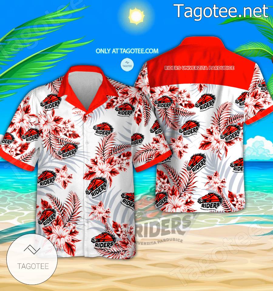 Riders Univerzita Pardubice Hockey Hawaiian Shirts, Shorts - EmonShop