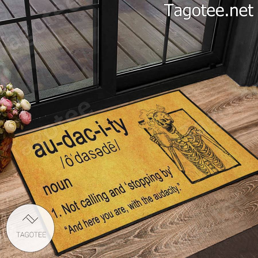 Skull Audacity Definition Doormat Tagotee