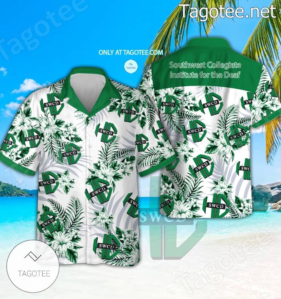 Southwest Collegiate Institute for the Deaf Logo Hawaiian Shirt - BiShop