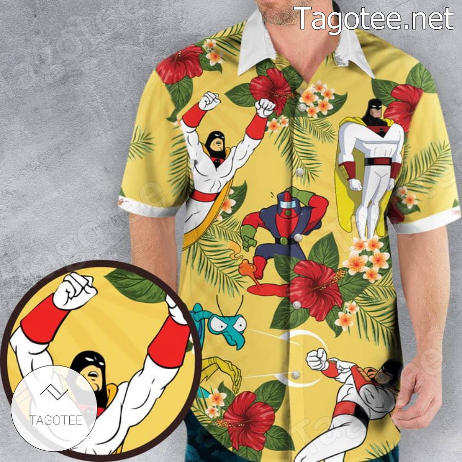 Space Ghost Coast To Coast Hibiscus Hawaiian Shirt - Tagotee