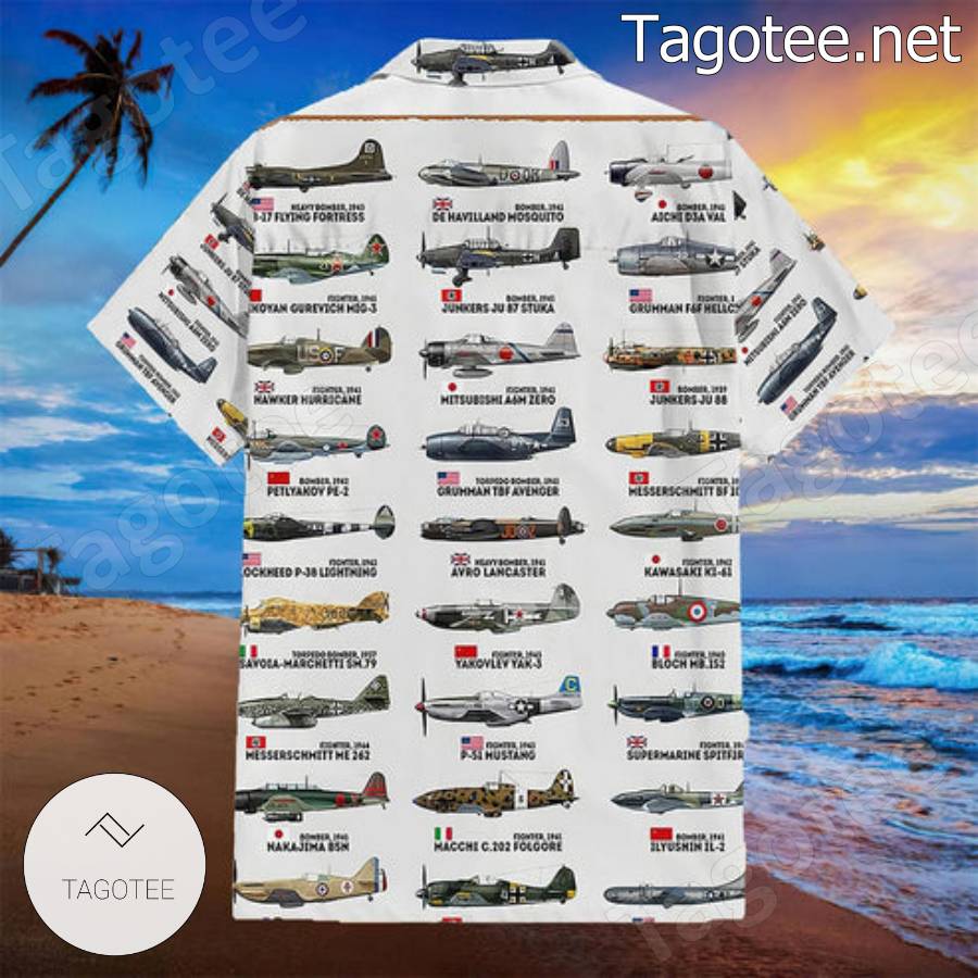 World War Ii Aircraft Hawaiian Shirt - Tagotee