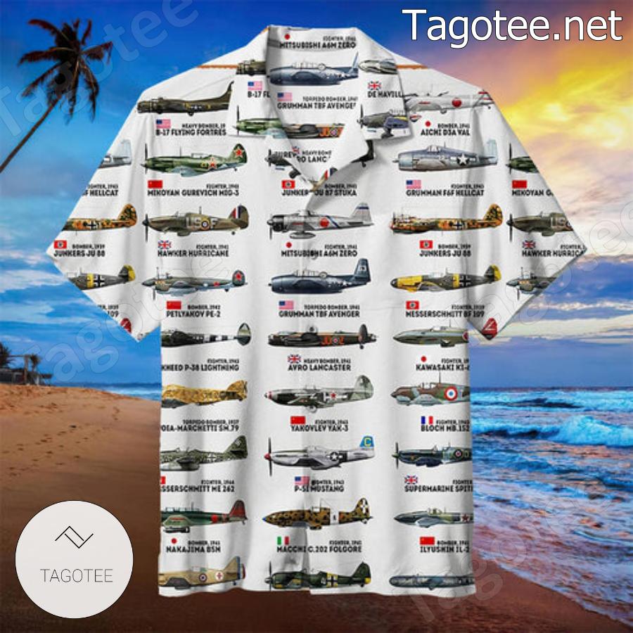 Aircraft World War Ii Hawaiian Shirt - Tagotee