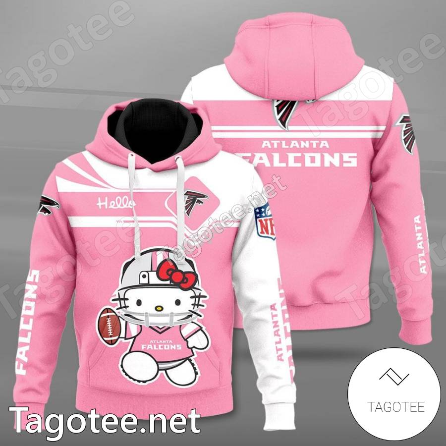 Custom Number And Name NFL Atlanta Falcons Logo Hello Kitty