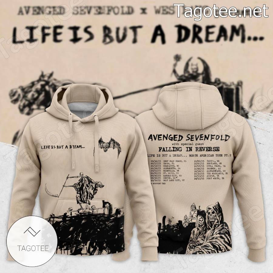 Avenged Sevenfold Life Is but a Dream Tour Baseball Jersey -   Worldwide Shipping