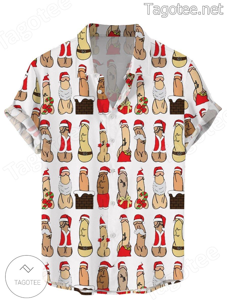Christmas Cocks Funny Hawaiian Shirt