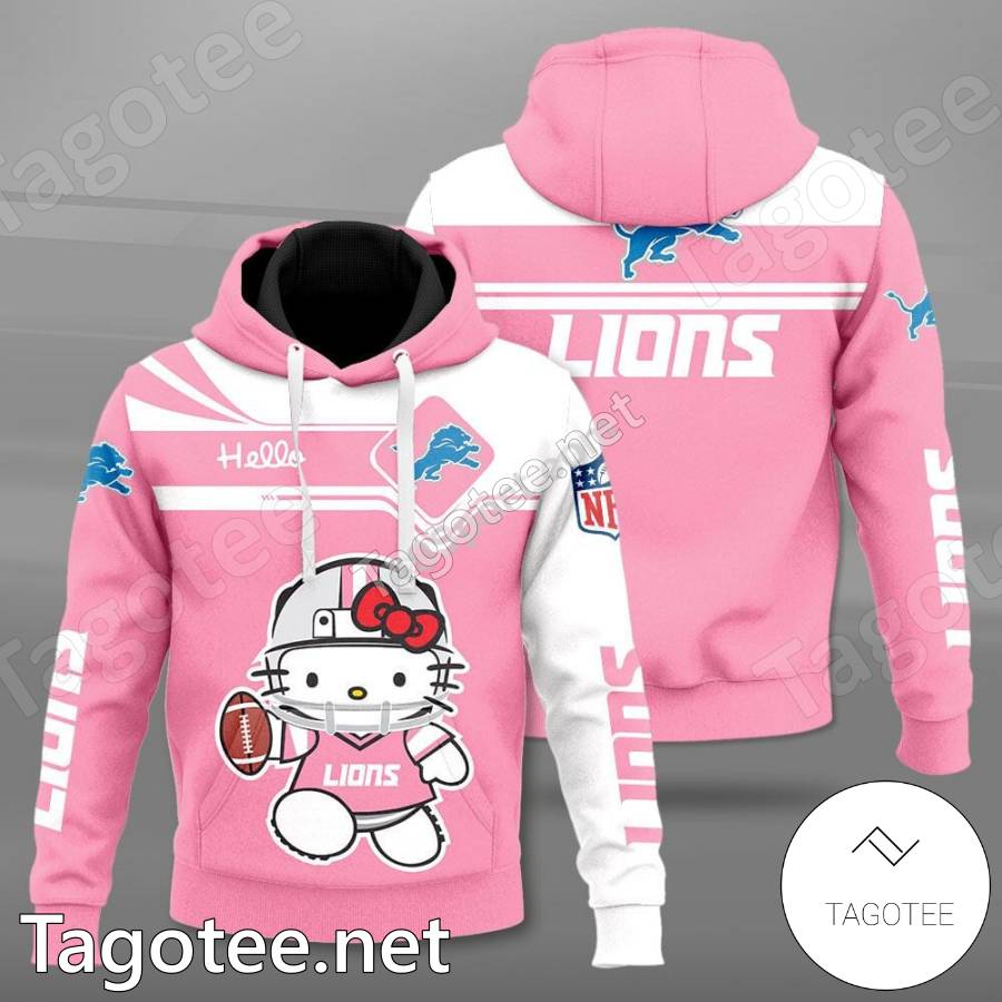 Detroit Lions Girl's Pink Football T-Shirt