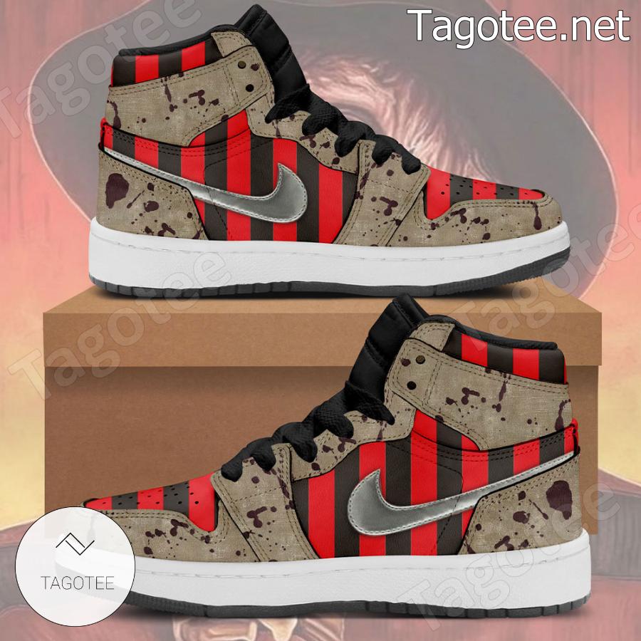 Freddy Krueger Outfit Air Jordan High Top Shoes - Tagotee