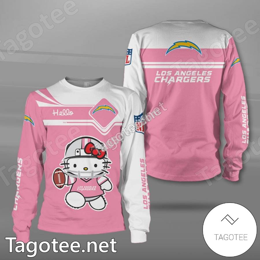 Los Angeles Chargers Hello Kitty Pink T-shirt, Hoodie - Tagotee