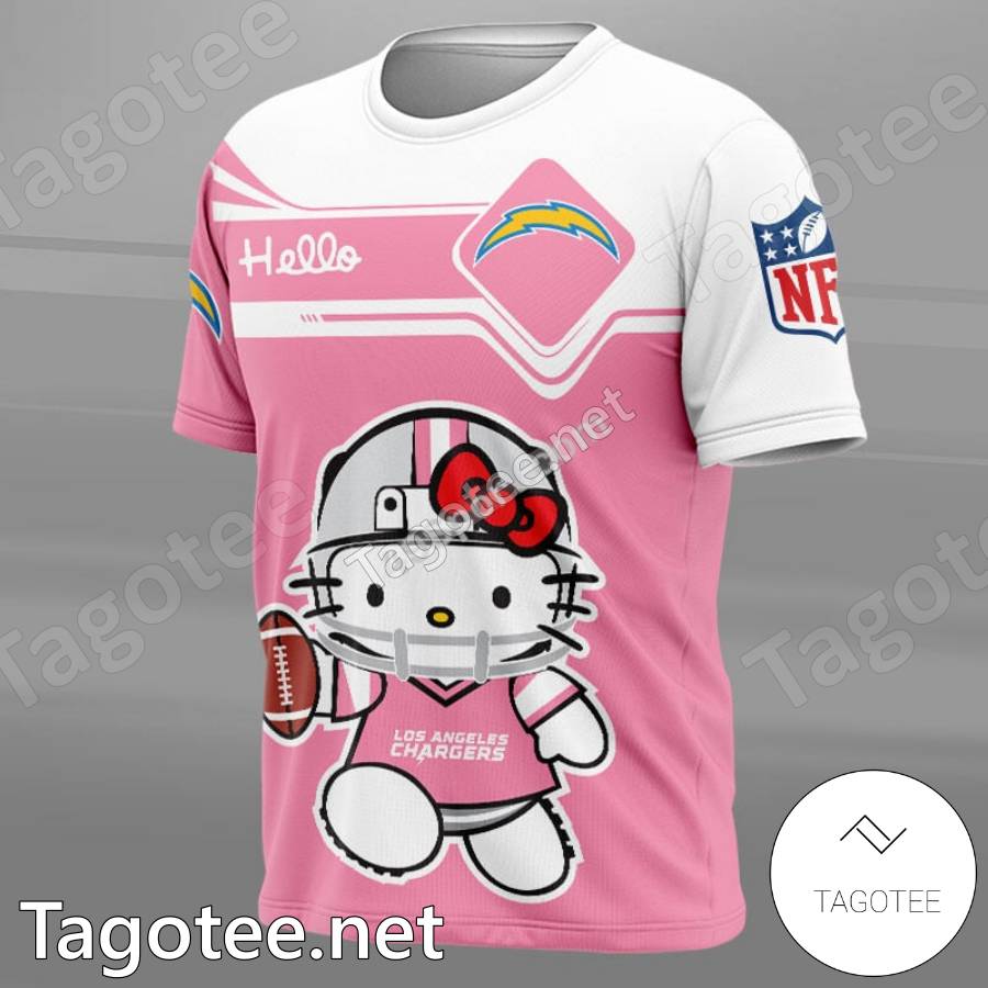 Los Angeles Chargers Hello Kitty Pink T-shirt, Hoodie - Tagotee