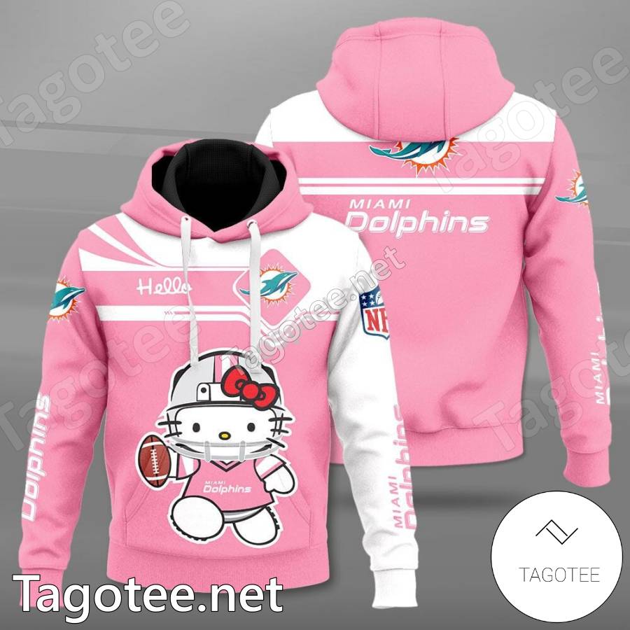 Miami Dolphins Hello Kitty Pink T-shirt, Hoodie - Tagotee