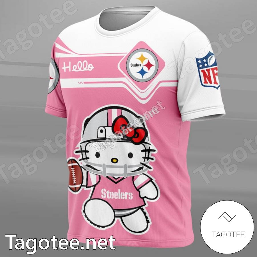 Pittsburgh Steelers Hello Kitty Pink T-shirt, Hoodie - Tagotee