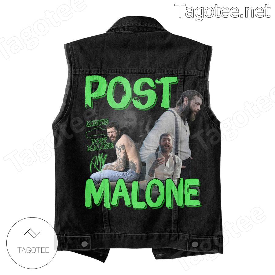 Post Malone If Y'all Weren't Here I'd Be Crying Denim Vest Jacket b