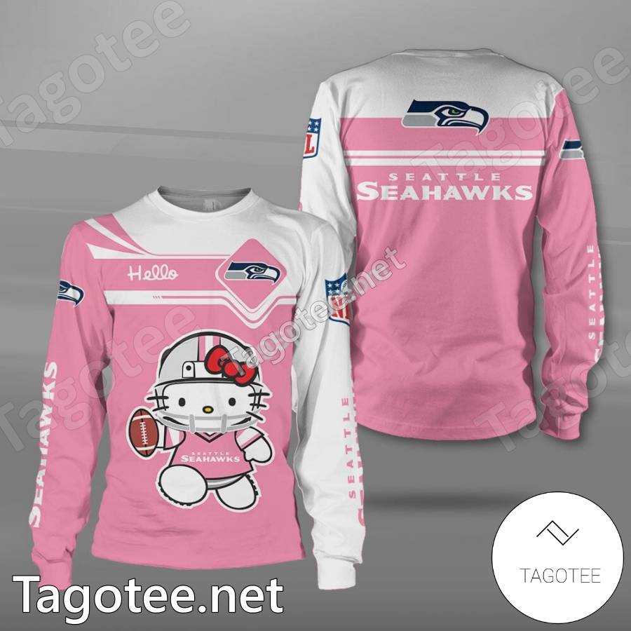 Seattle Seahawks Hello Kitty Pink T-shirt, Hoodie - Tagotee