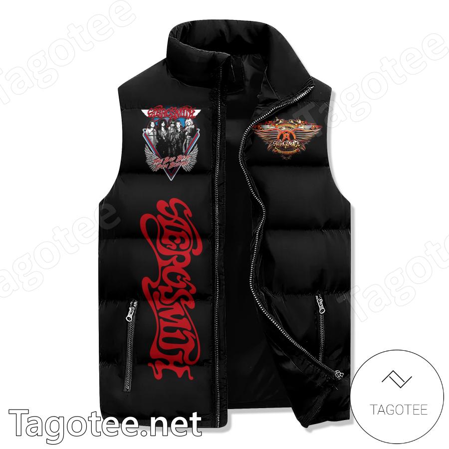 Aerosmith With The Black Crowes Tour Sleeveless Puffer Vest a