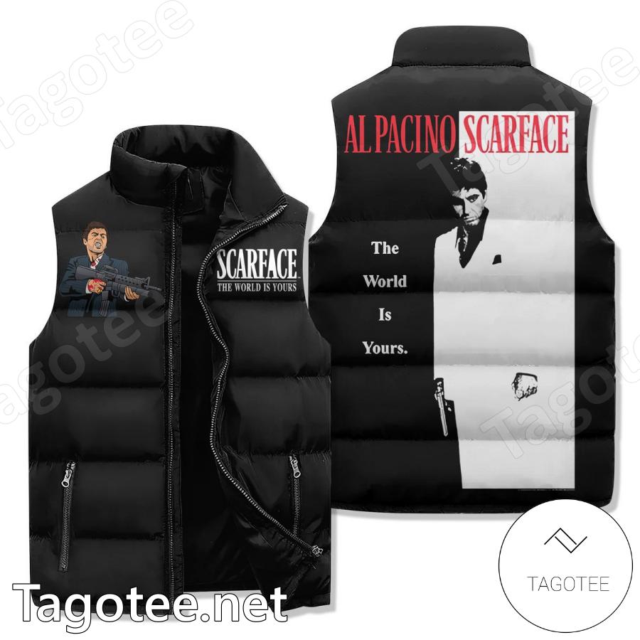 Al Pacino Scarface The World Is Yours Sleeveless Puffer Vest