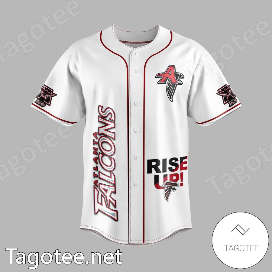 Atlanta Falcons Rise Up Mascot Baseball Jersey a