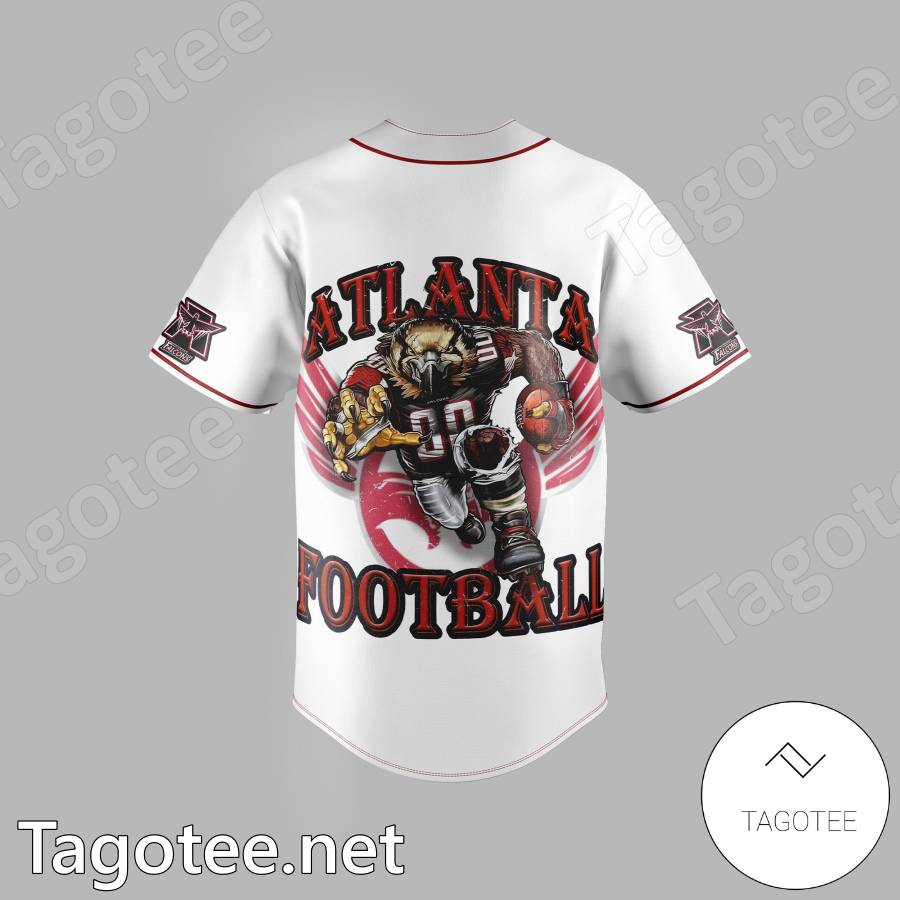 Atlanta Falcons Rise Up Mascot Baseball Jersey b