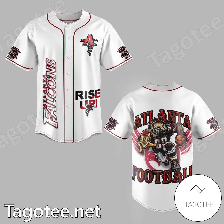 Atlanta Falcons Rise Up Mascot Baseball Jersey