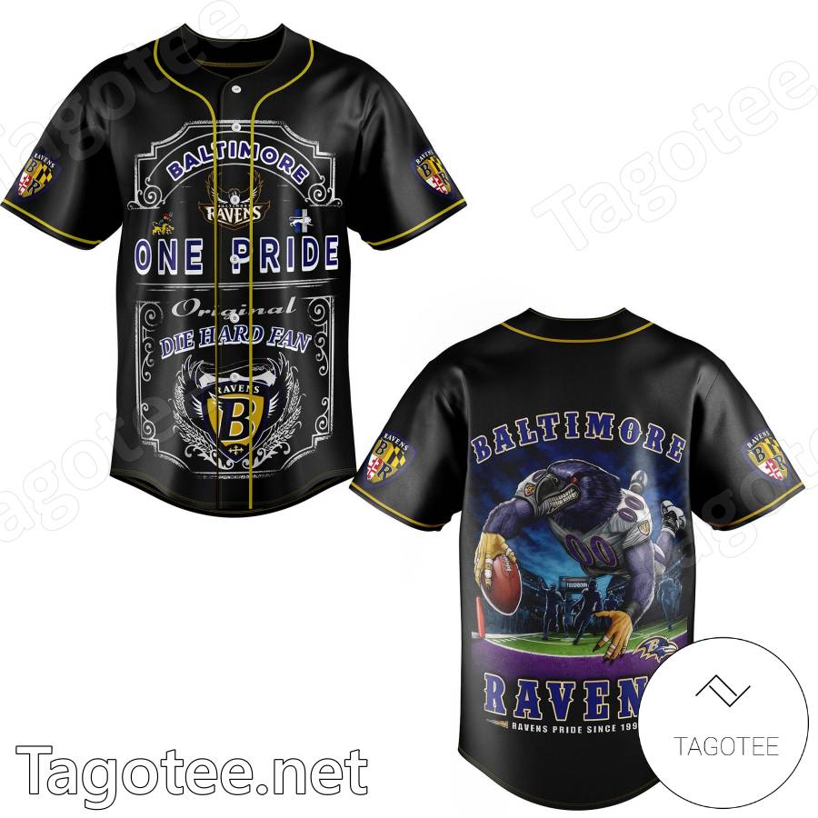 Baltimore Ravens One Pride Original Die Hard Fan Baseball Jersey