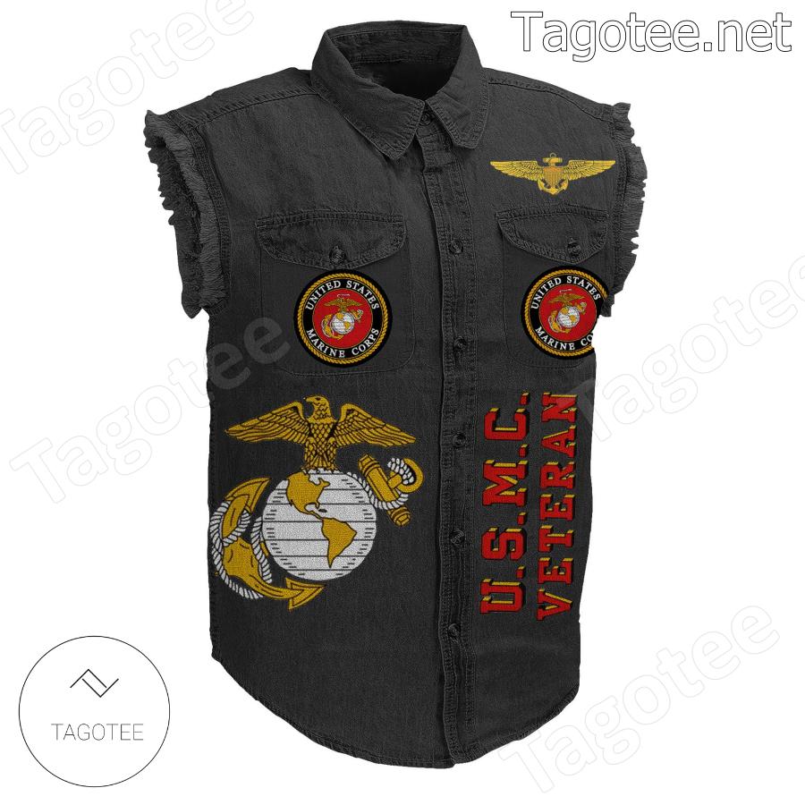Being A Marine Is A Choice Being A Marine Veteran Is An Honor Denim Jean Vest a