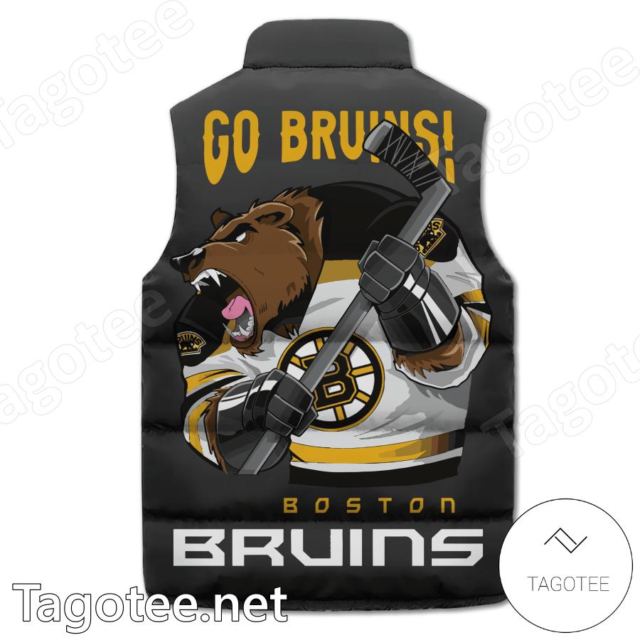 Boston Bruins Go Bruins Puffer Vest b