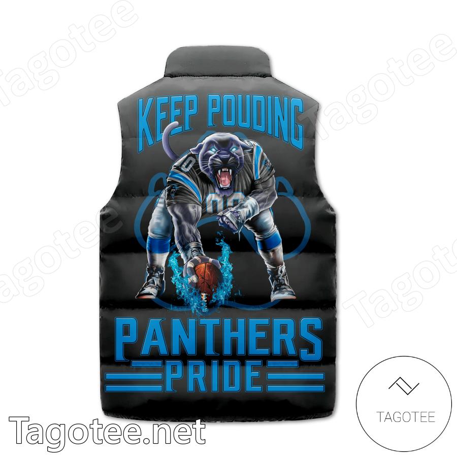 Carolina Panthers Keep Pounding Panthers Pride Puffer Vest b