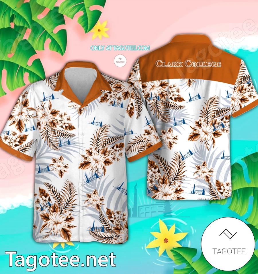 Clark College Hawaiian Shirt, Beach Shorts - EmonShop