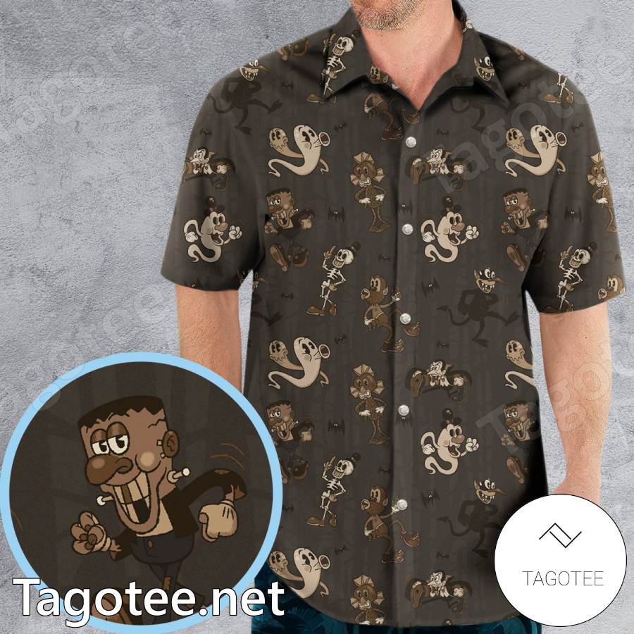 Classic Monsters In Monsters Rubber Hose Style Hawaiian Shirt