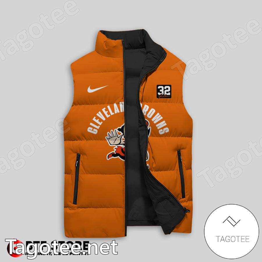 Cleveland Browns Jim Brown 32 Puffer Vest And Pant c