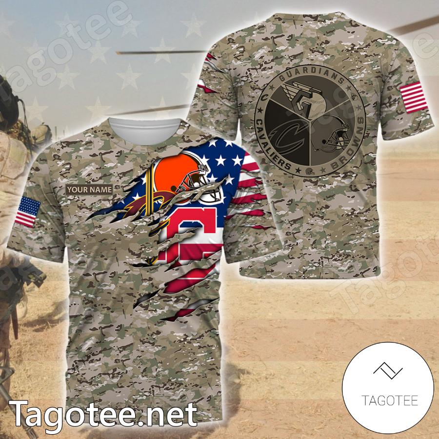 Cleveland Sport Teams Camouflage T-shirt, Hoodie Sweatshirt b