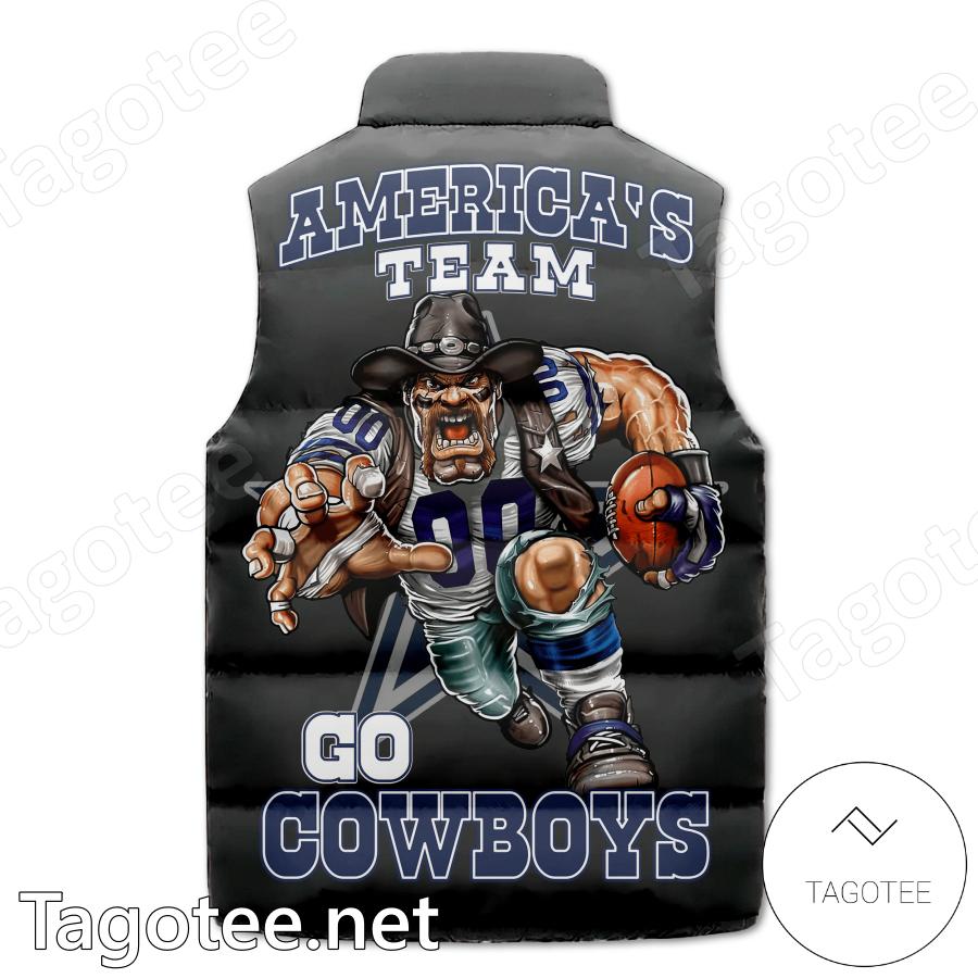 Dallas Cowboys America's Team Go Cowboys Puffer Vest b