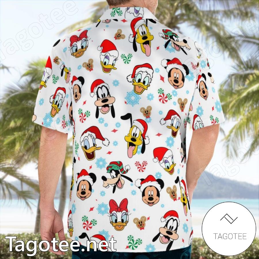 Disney Cartoon Characters Head Christmas Hawaiian Shirt b