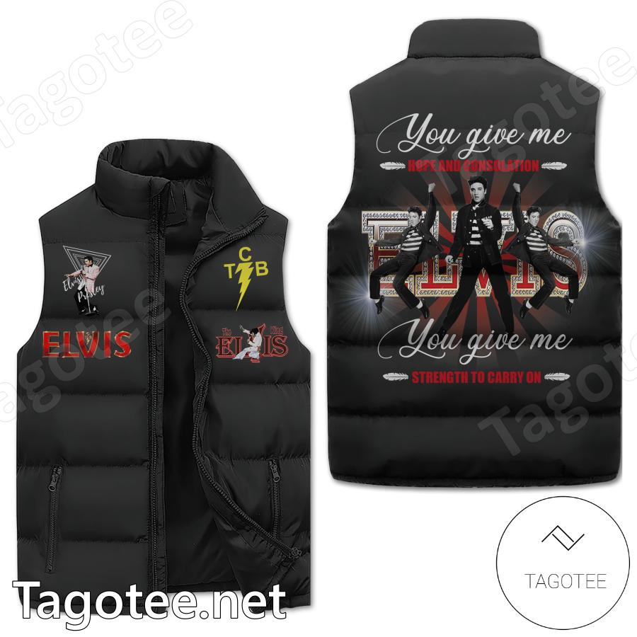Elvis Presley You Give Me Hope And Consolation Puffer Vest