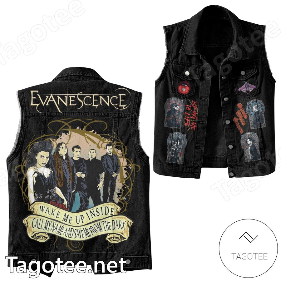 Evanescence Wake Me Up Inside Sleeveless Denim Jacket