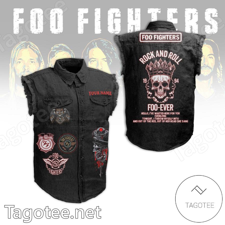 Foo Fighters Rock And Roll Foo-ever Personalized Denim Vest Jacket
