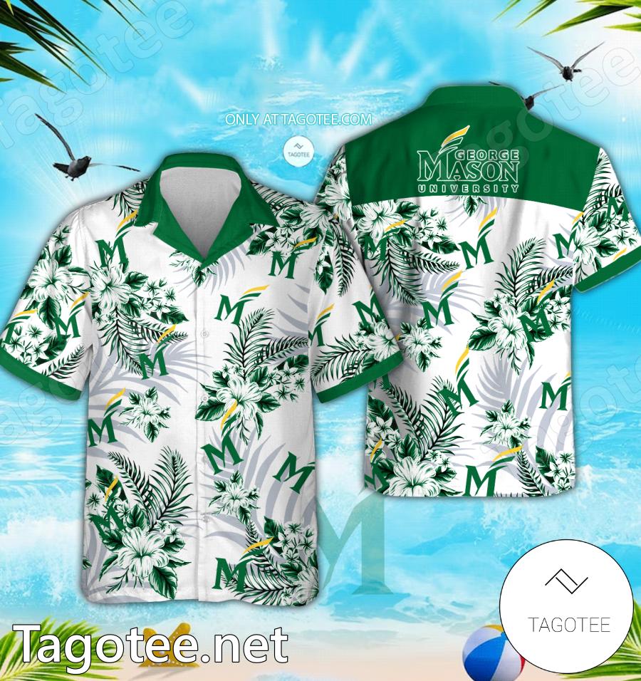 George Mason University Hawaiian Shirt, Beach Shorts - EmonShop