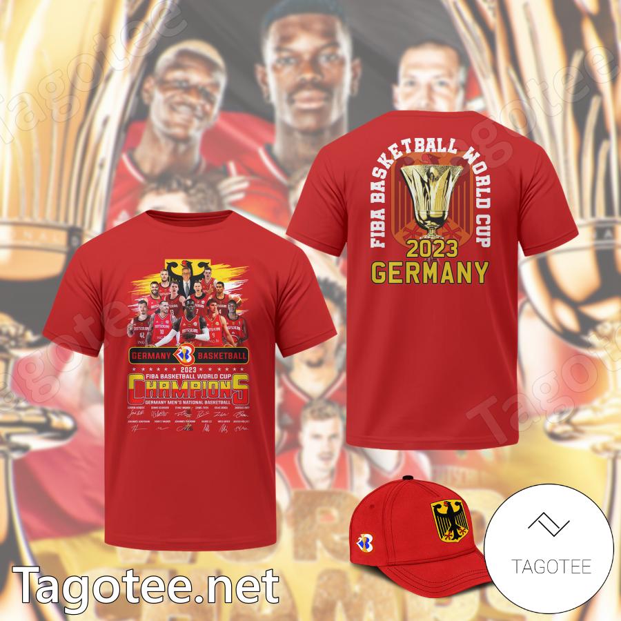 Germany Basketball 2023 Fiba World Cup Champions Signatures T-shirt, Hoodie