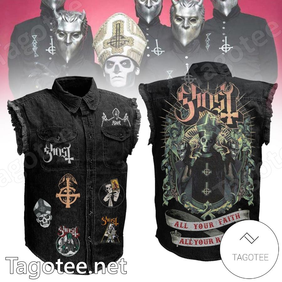 Ghost All Your Faith All Your Rage Denim Vest Jacket