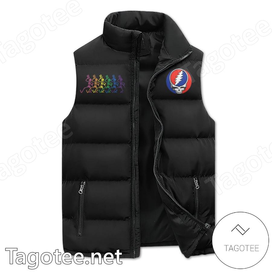 Grateful Dead I Wanna Love You Night And Day Puffer Vest a