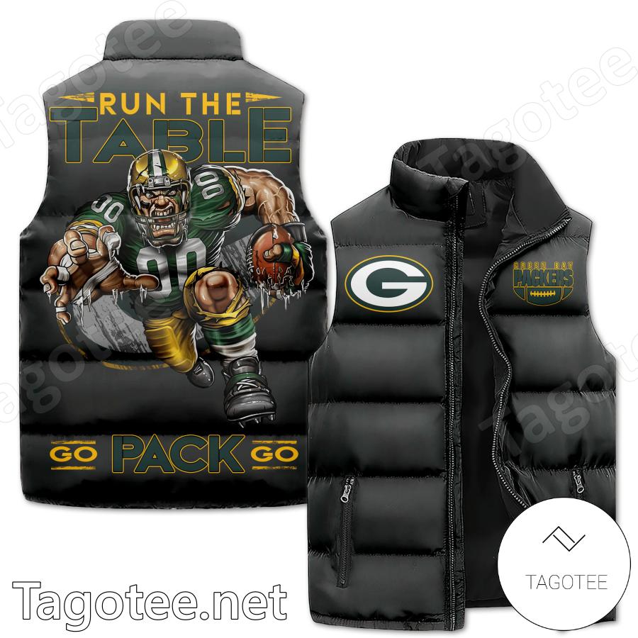 Green Bay Packers Run The Table Go Pack Go Puffer Vest
