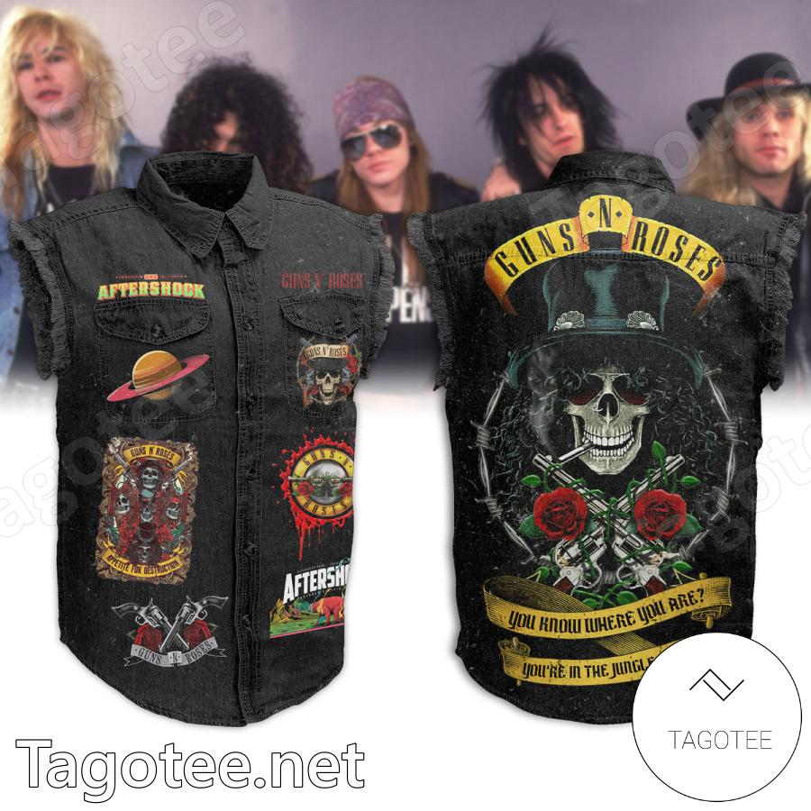 Guns N' Roses You're In The Jungle Sleeveless Denim Jacket