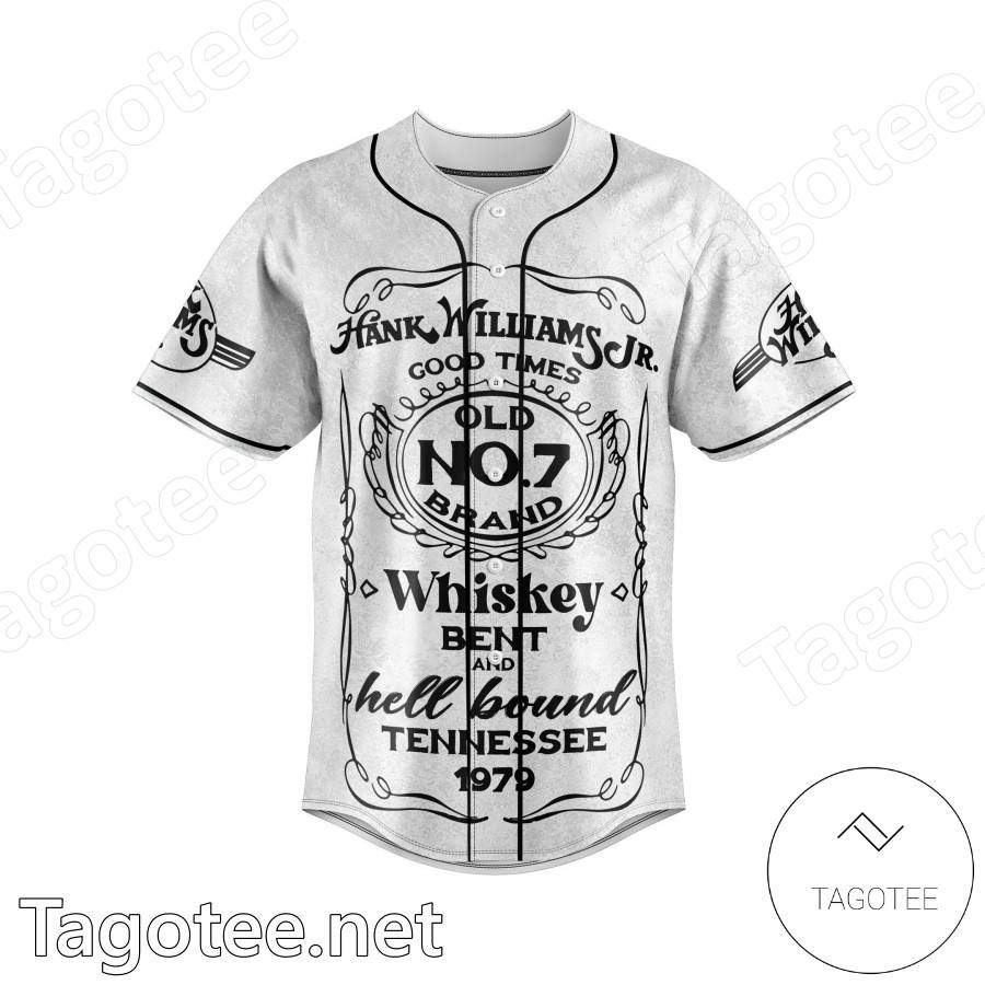 Hank Williams Jr. Whiskey Bent And Hell Bound Baseball Jersey a