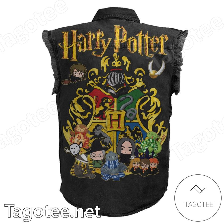Harry Potter Chibi Sleeveless Denim Jacket b