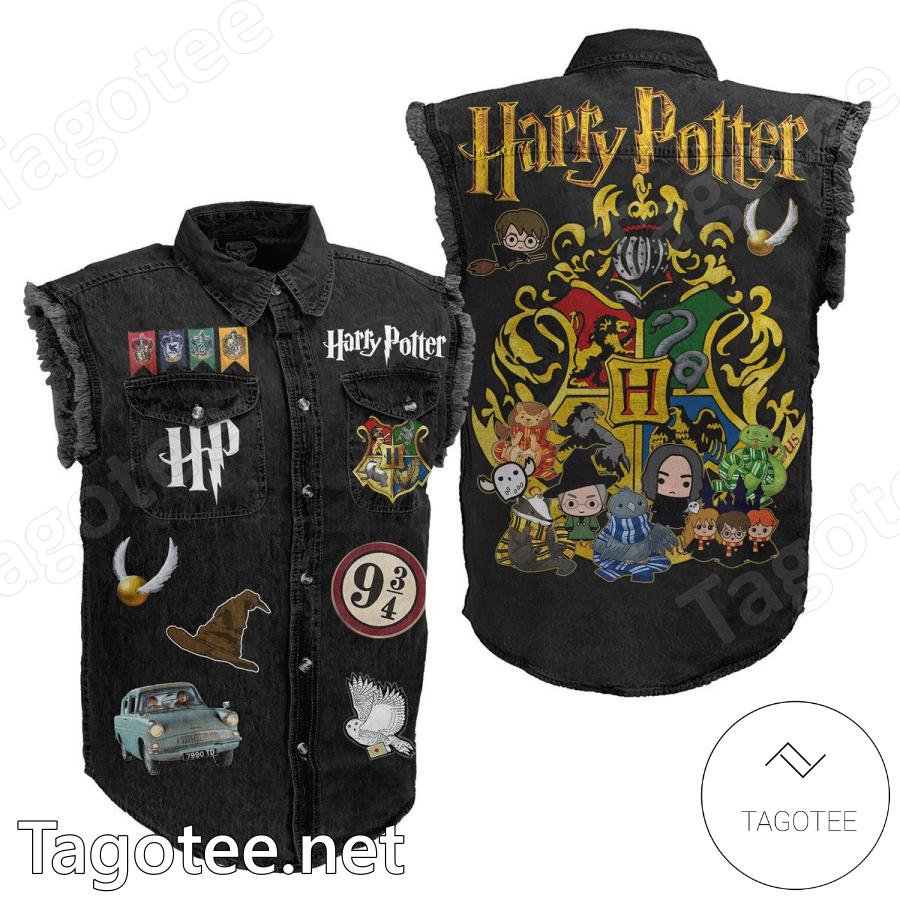 Harry Potter Chibi Sleeveless Denim Jacket