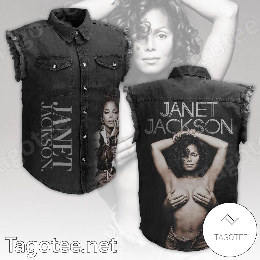 Janet Jackson Sleeveless Denim Jacket