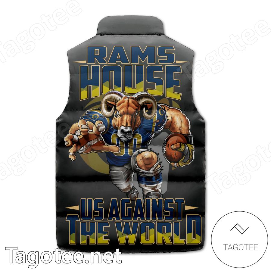 Los Angeles Rams House Us Against The World Puffer Vest b
