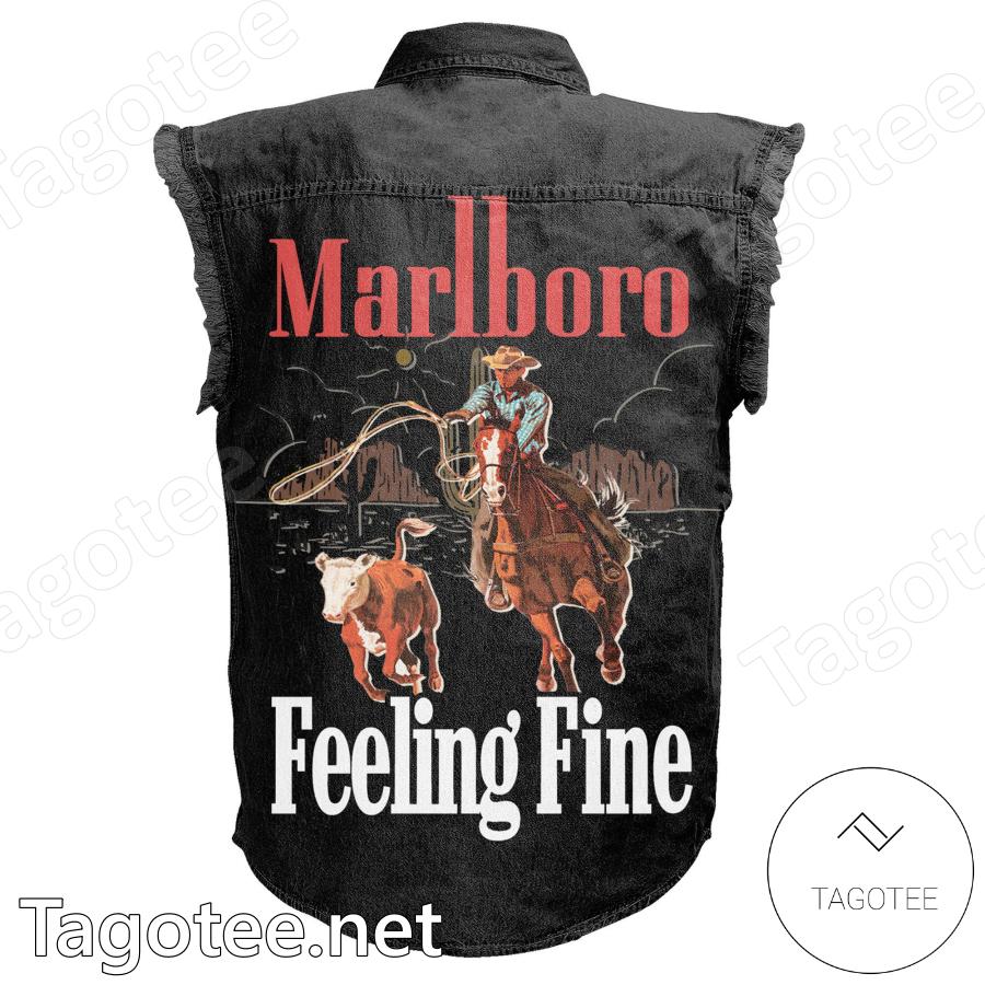Marlboro Feeling Fine Sleeveless Denim Jacket a