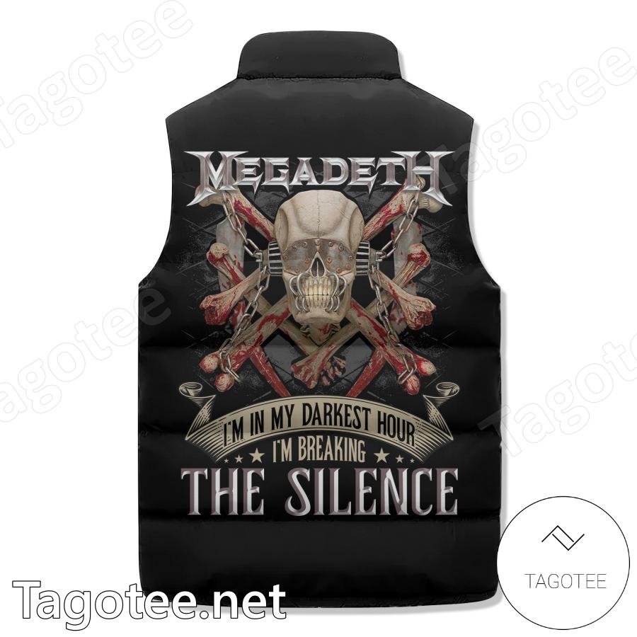Megadeth I'm In My Darkest Hour Sleeveless Puffer Vest b
