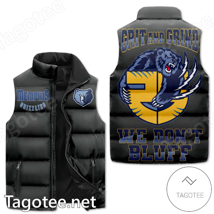 Memphis Grizzlies Grit And Grind We Don't Bluff Puffer Vest